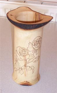 Decorated vase by Bert Lanham